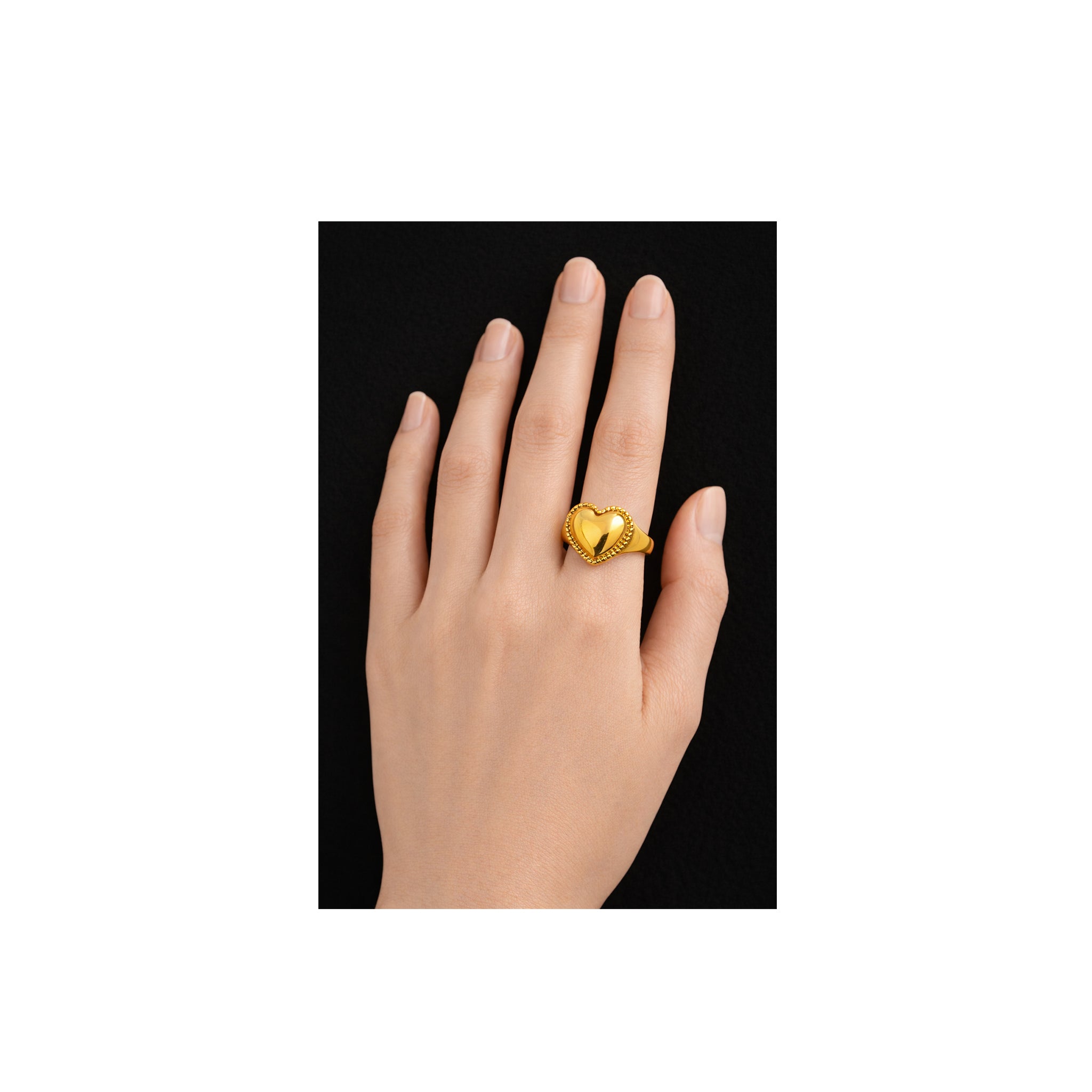 Ares Heart Ring Gold Plated