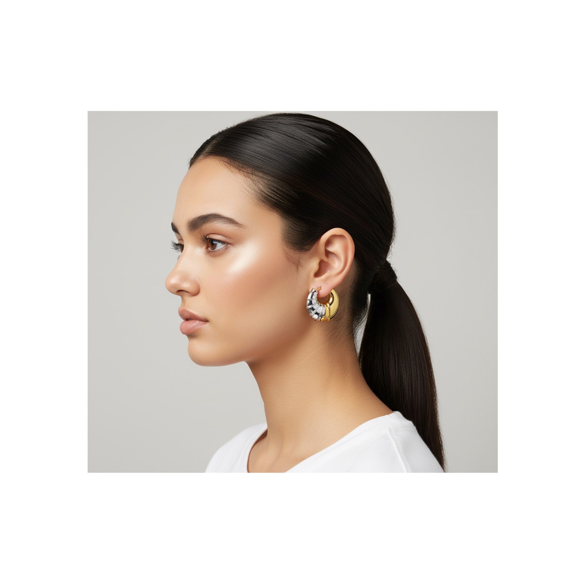 GoldSilver Baby Earring